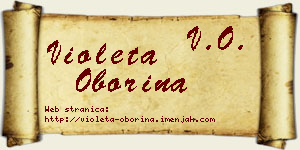 Violeta Oborina vizit kartica